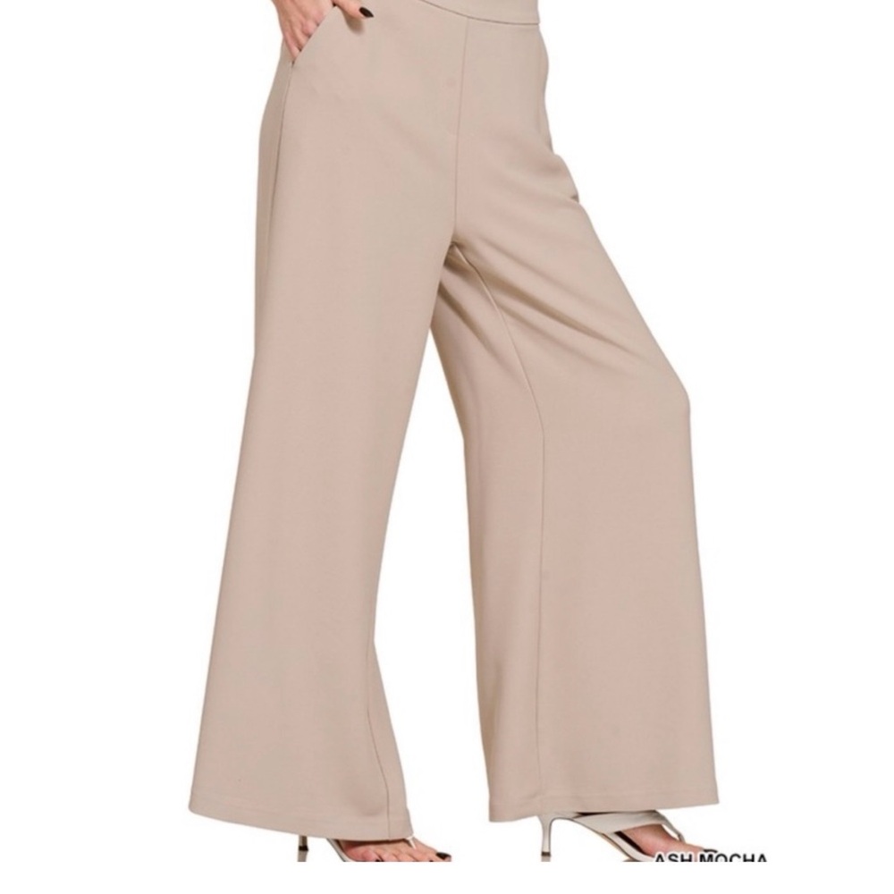 Zenana Ash Mocha Wide-Leg Pants